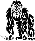 8758936-gorilla-tribal-animals-vector-illustration-ready-for-vinyl-cutting